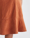 &#39;Christie&#39; Vegan-Suede Wrap Midi Skirt - Honey