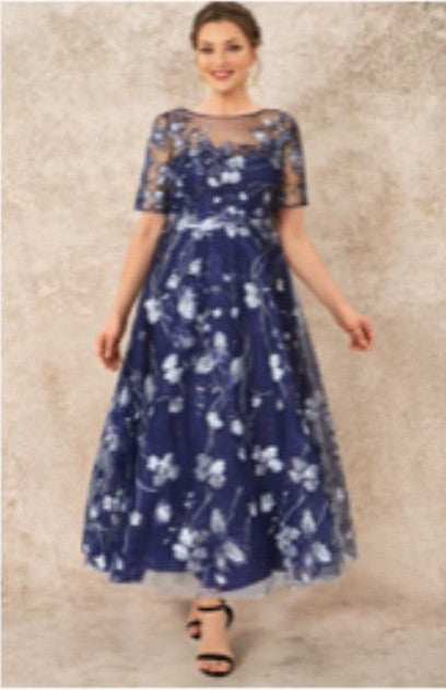 Navy Floral Dress