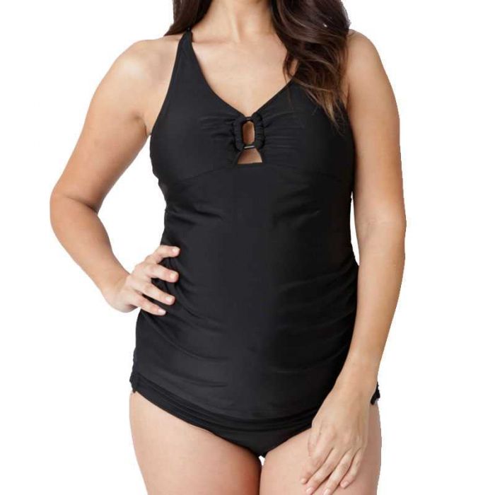 'Hayman' Maternity Tankini Swimsuit - Black