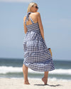 &#39;Lilliana&#39; Maternity Maxi Dress - Blue Gingham