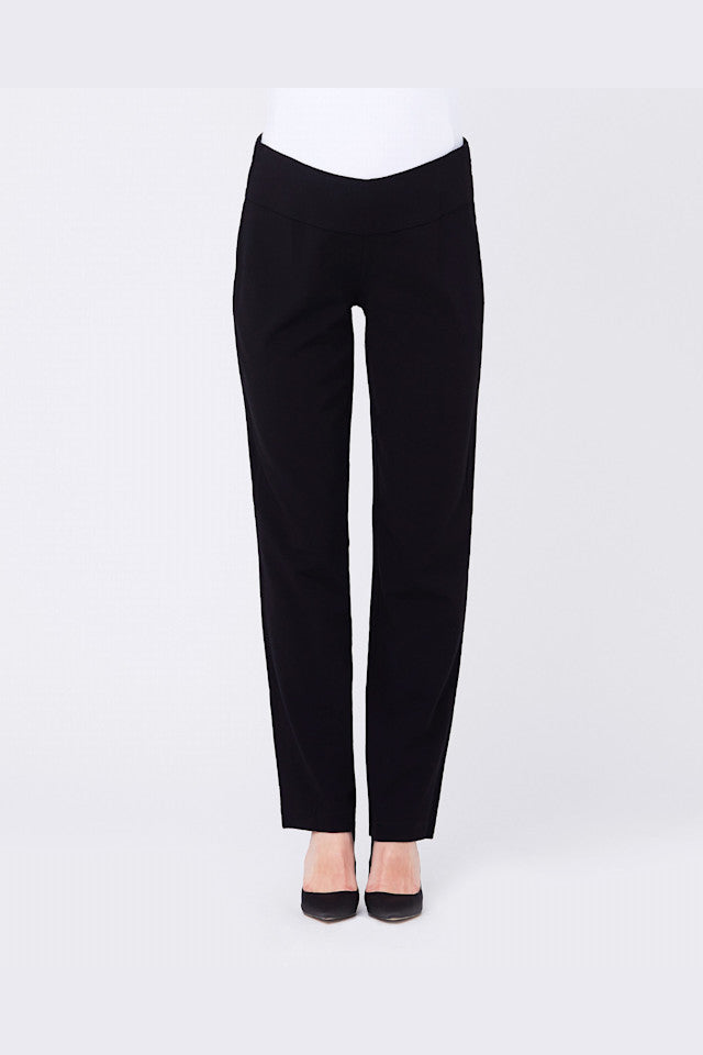 'Lancaster' Straight Leg Pants - Black