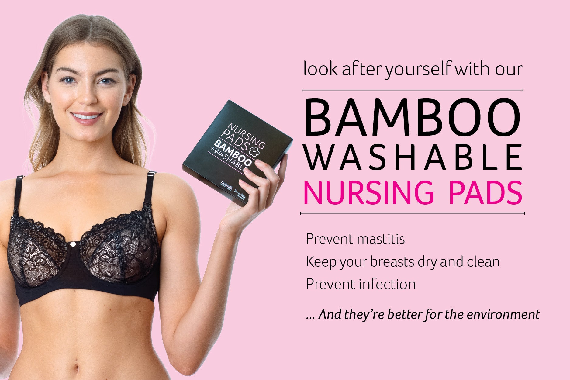 Reusable Bamboo Nursing Pads (8pk) - Reusable Breastfeeding Pads